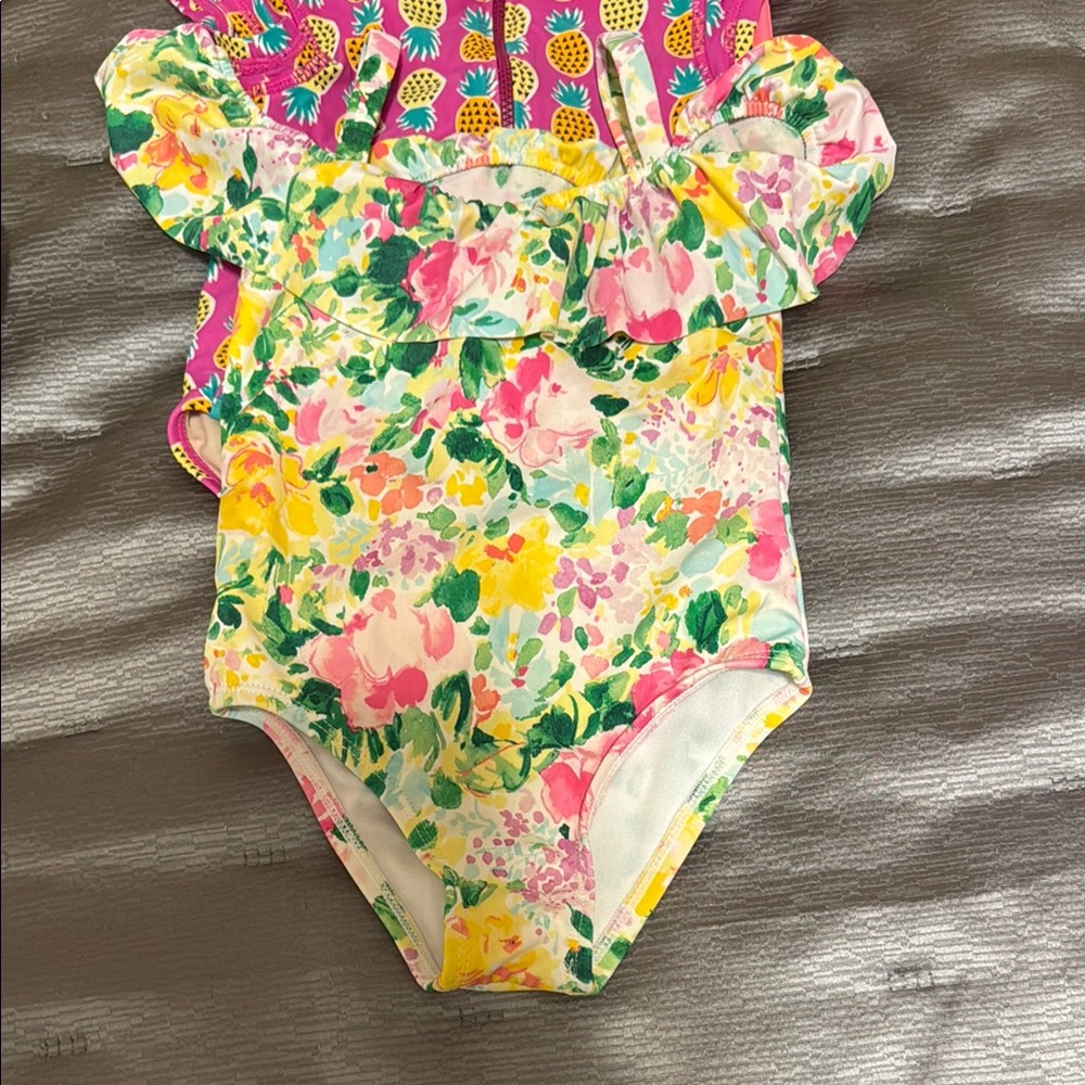 Colorful Kids One Piece Swimsuit Set - Picture 4 of 7